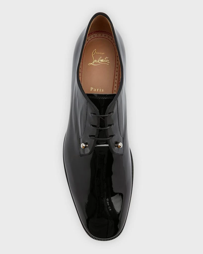 Christian Louboutin Men's Chambeliss Patent Leather Derby Shoes 7