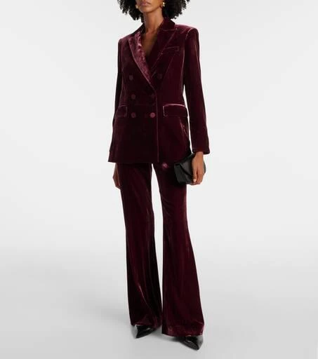VERONICA BEARD Ellette double-breasted velvet blazer 2