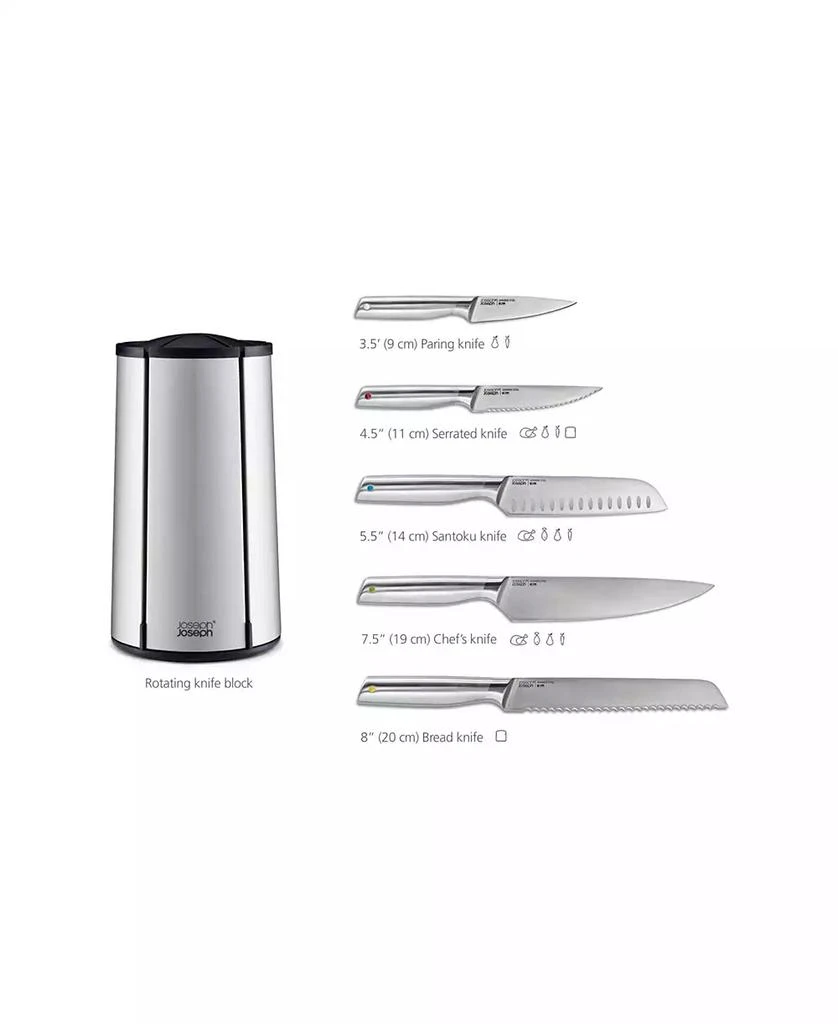Joseph Joseph Elevate Steel Knives Carousel, 6-Piece Set 5
