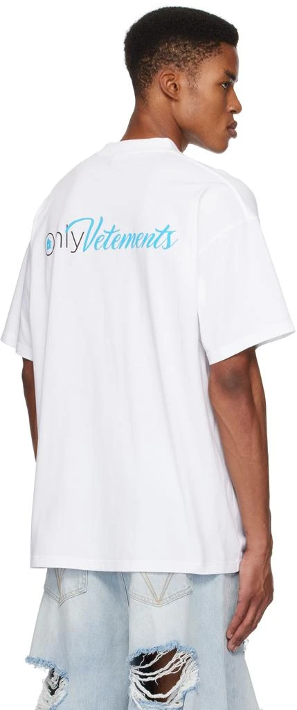 Vetements White 'Only Vetements' Regular T-shirt 3