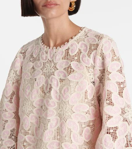 Zimmermann Ottie scalloped lace midi dress 4