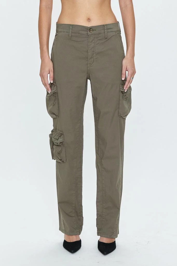 Pistola Denim Bobbie Utility Mid Rise Loose Straight Cargo - Dark Olive 2