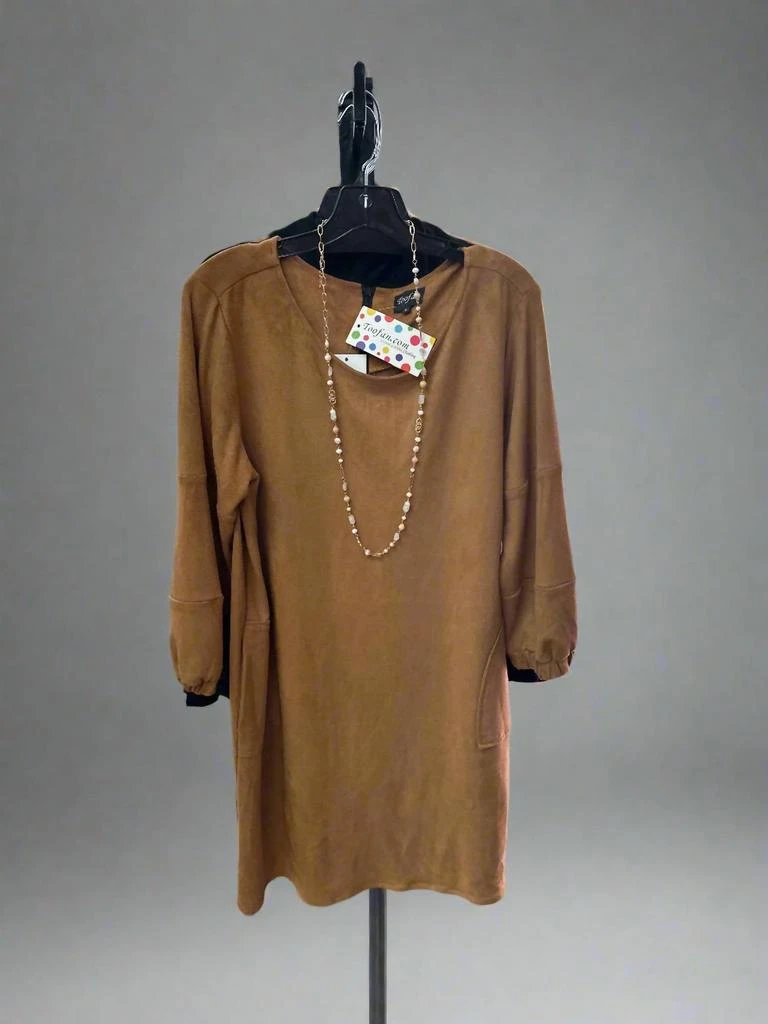 TooFan Women's Tier Sleeve Dress In Camel 1
