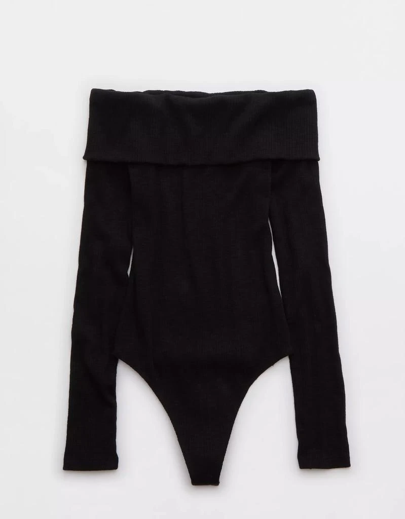 Aerie Aerie Long Sleeve Off The Shoulder Bodysuit 3