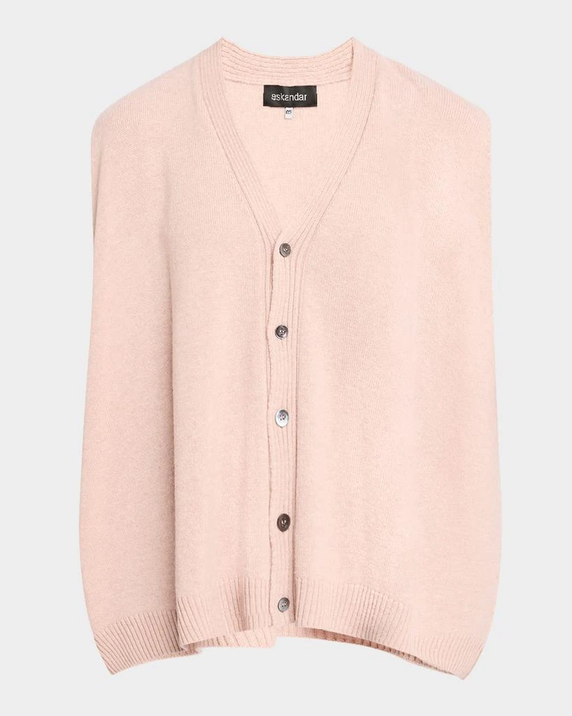 Eskandar A-Line Sleeveless V-Neck Cashmere Sweater 1