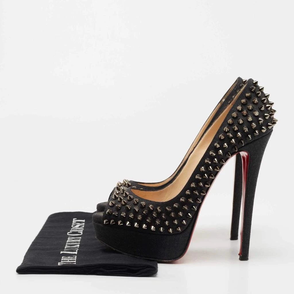 Christian Louboutin Christian Louboutin Dark Grey Denim Lady Peep Spikes Pumps Size 37 9