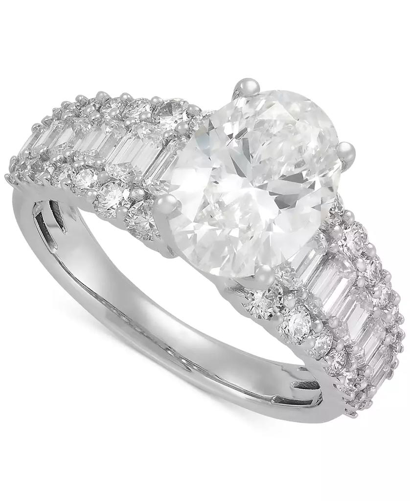 Grown With Love Certified Lab Grown Oval Engagement Ring (4 ct. t.w.) in 14k White Gold