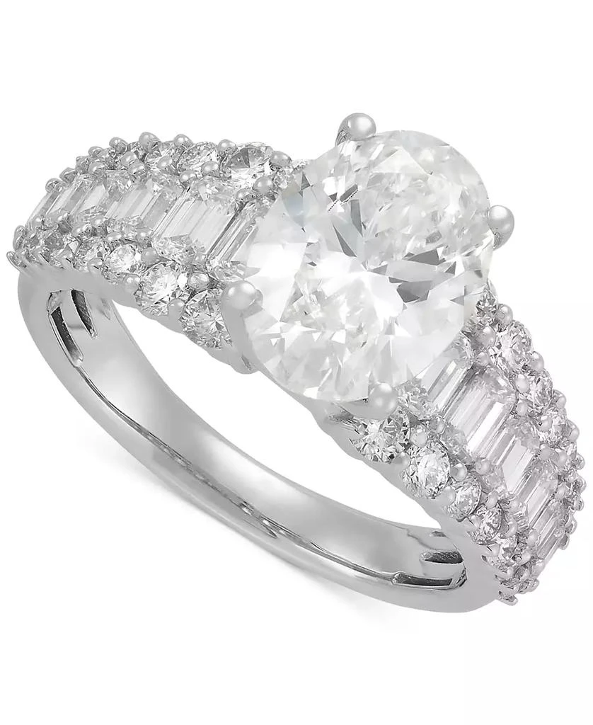 Grown With Love Certified Lab Grown Oval Engagement Ring (4 ct. t.w.) in 14k White Gold 1