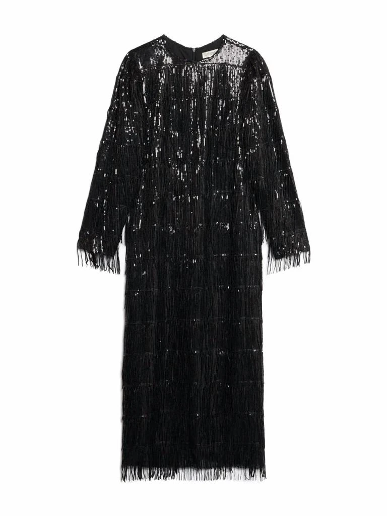Ghospell Berkley Sequin Midi Dress In Onyx 5
