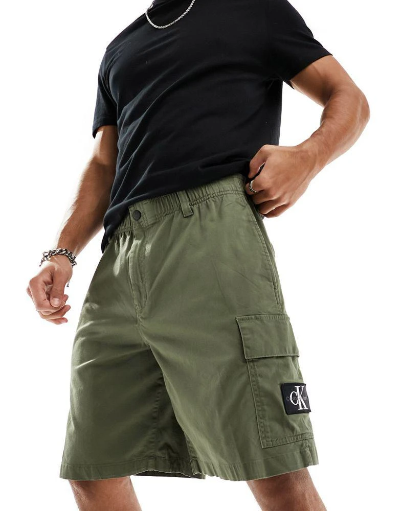 Calvin Klein Calvin Klein Jeans cargo shorts in olive green 1