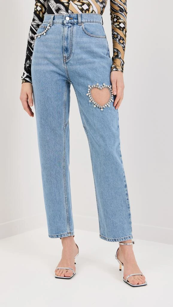 AREA Crystal Heart Jeans 1