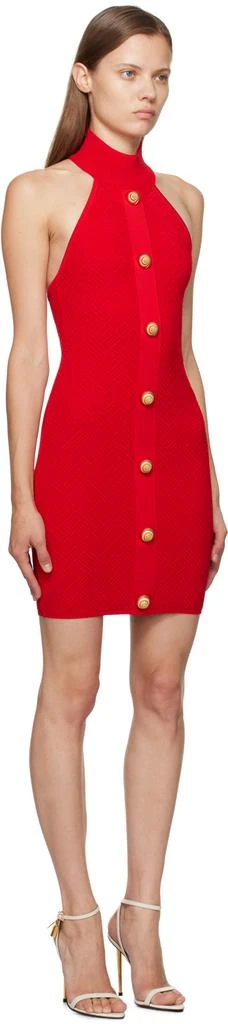 Balmain Red Halter Neck Minidress 2