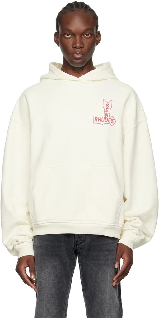 Rhude SSENSE Exclusive Off-White 'Send Rhudes' Hoodie 1