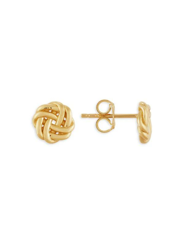 Saks Fifth Avenue 14K Yellow Gold Knot Stud Earrings 1