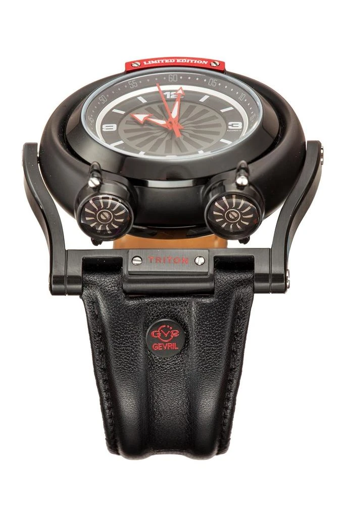 Gevril Triton Limited Edition Swiss Automatic Leather Strap Watch, 48mm 3