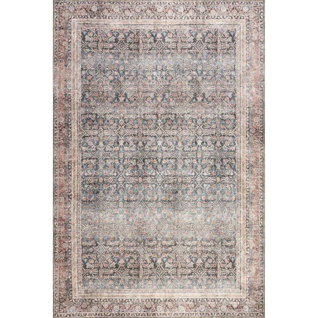 nuLOOM Nuloom Hillstone Collection Traditional Vintage Medallion Area Rug 1