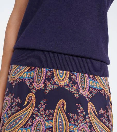 ETRO Embellished silk and cashmere top 5