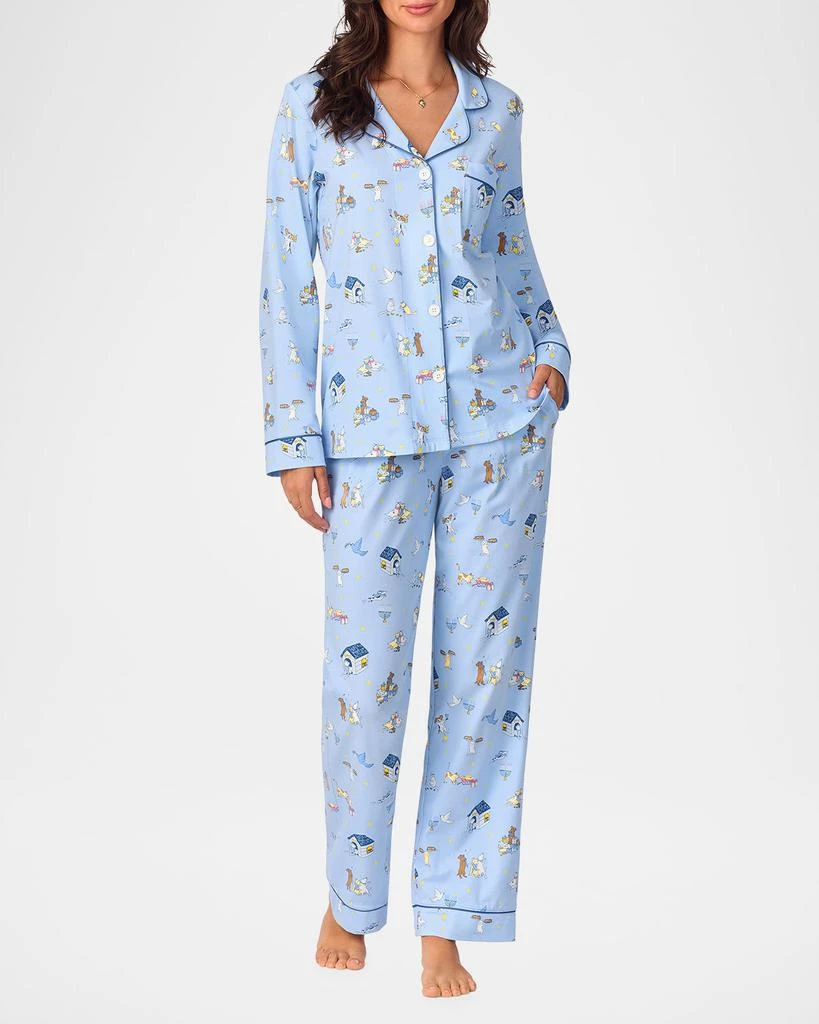 BedHead Pajamas Holiday-Print Organic Cotton Jersey Pajama Set 1
