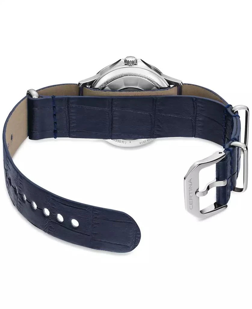 Certina Women's Swiss DS-6 Blue Leather Strap Watch 35mm 3