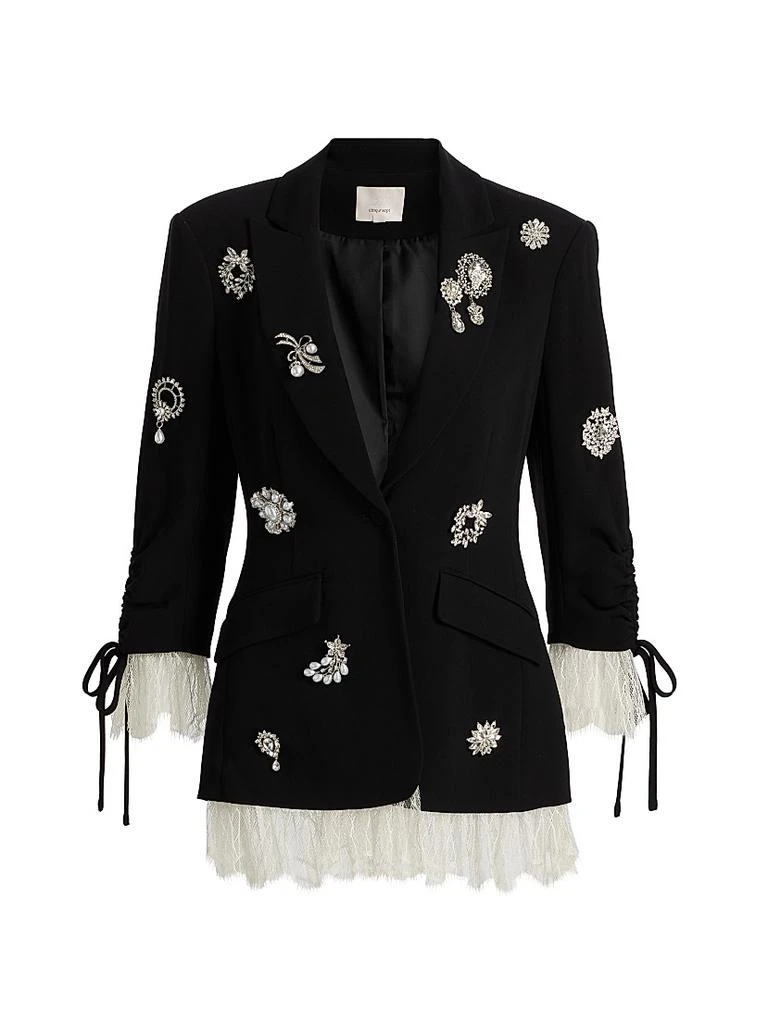 Cinq à Sept Roxie Crystal Brooch Blazer