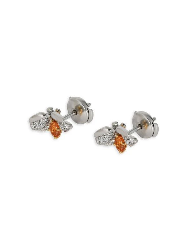 Tiffany & Co. Tiffany Co. Paper Flowers Diamonds Spessartine Firefly Earrings In Platinum 1