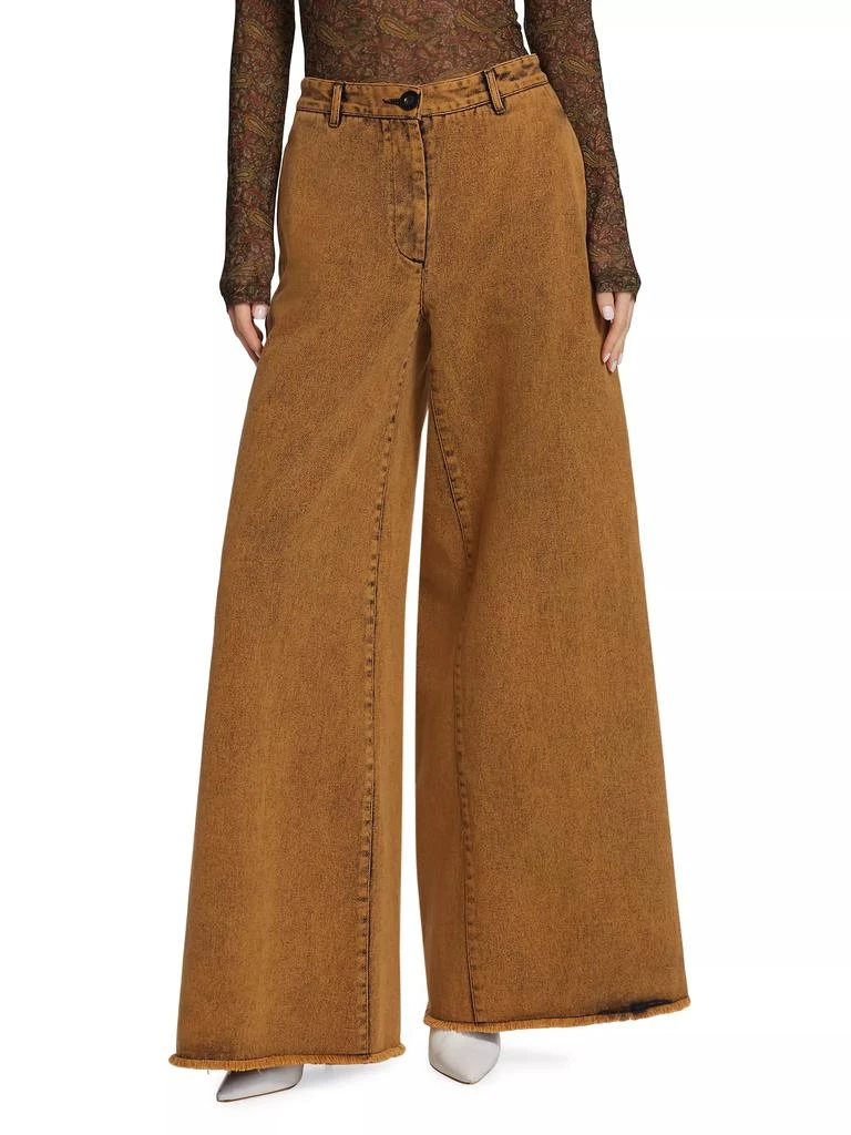 Rosetta Getty Flared Acid-Wash Denim Pants 3