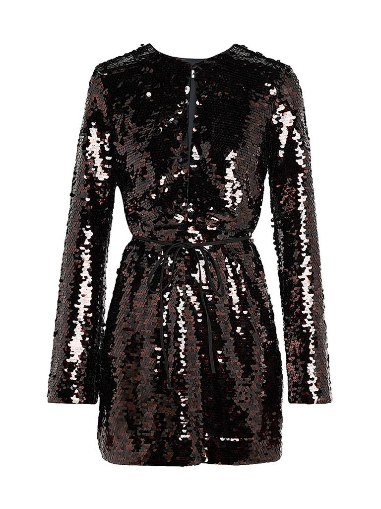 staud black tie dress Crisscross Backless Corduroy Overall Dress With main image 0