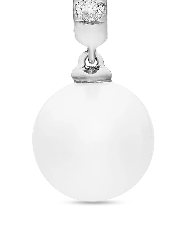 David Yurman Pearl and Pavé Drop Earrings in Sterling Silver with Pearls and Diamonds, 15.6mm 5