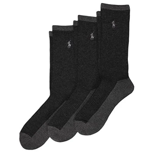 POLO RALPH LAUREN POLO RALPH LAUREN Men
s Tri-color Heather Crew Socks (3-Pair Pack)