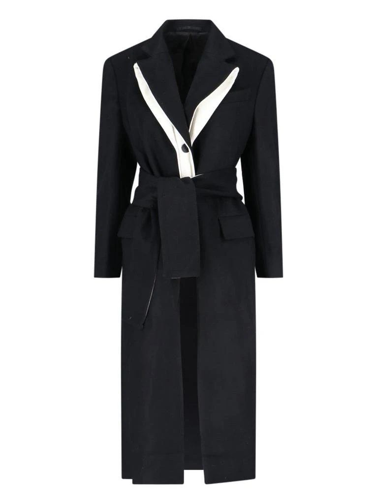 Eudon Choi Eudon Choi Contrast Lapel Belted Coat 1