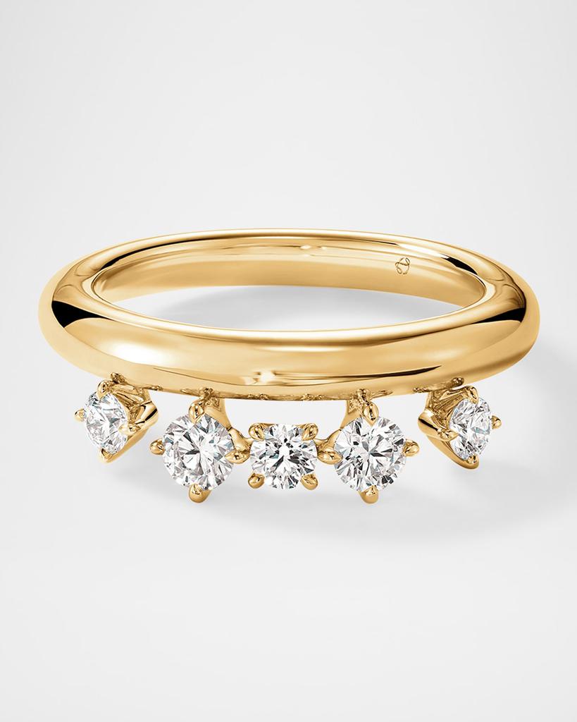 Hearts On Fire 18K Yellow Gold Barre Floating Diamond Ring