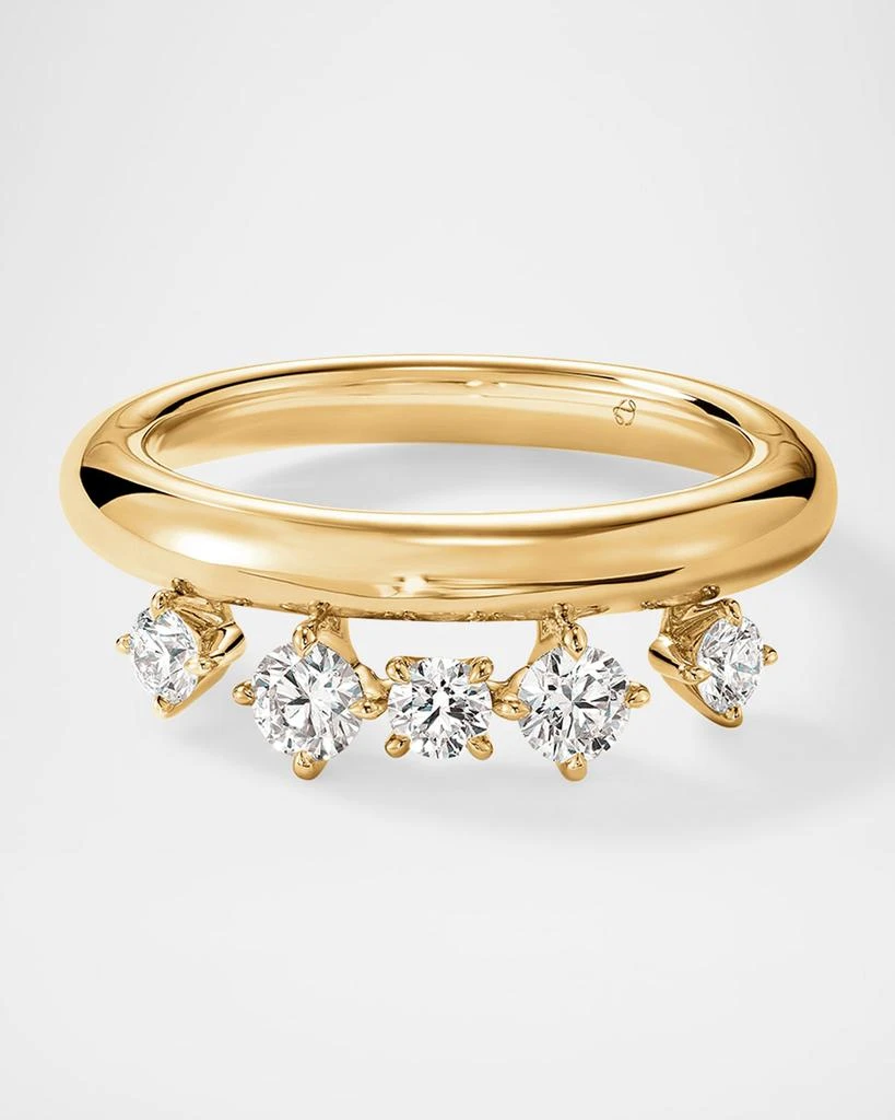 Hearts On Fire 18K Yellow Gold Barre Floating Diamond Ring 1