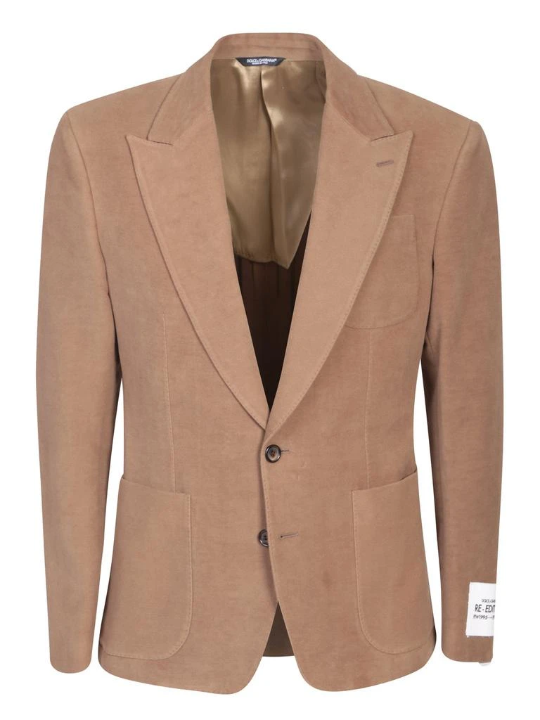 Dolce & Gabbana Dolce & Gabbana Single-Breasted Stretch Fustian Jacket 1