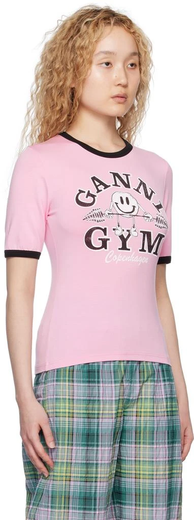 Ganni Pink 'Gym' T-Shirt 2
