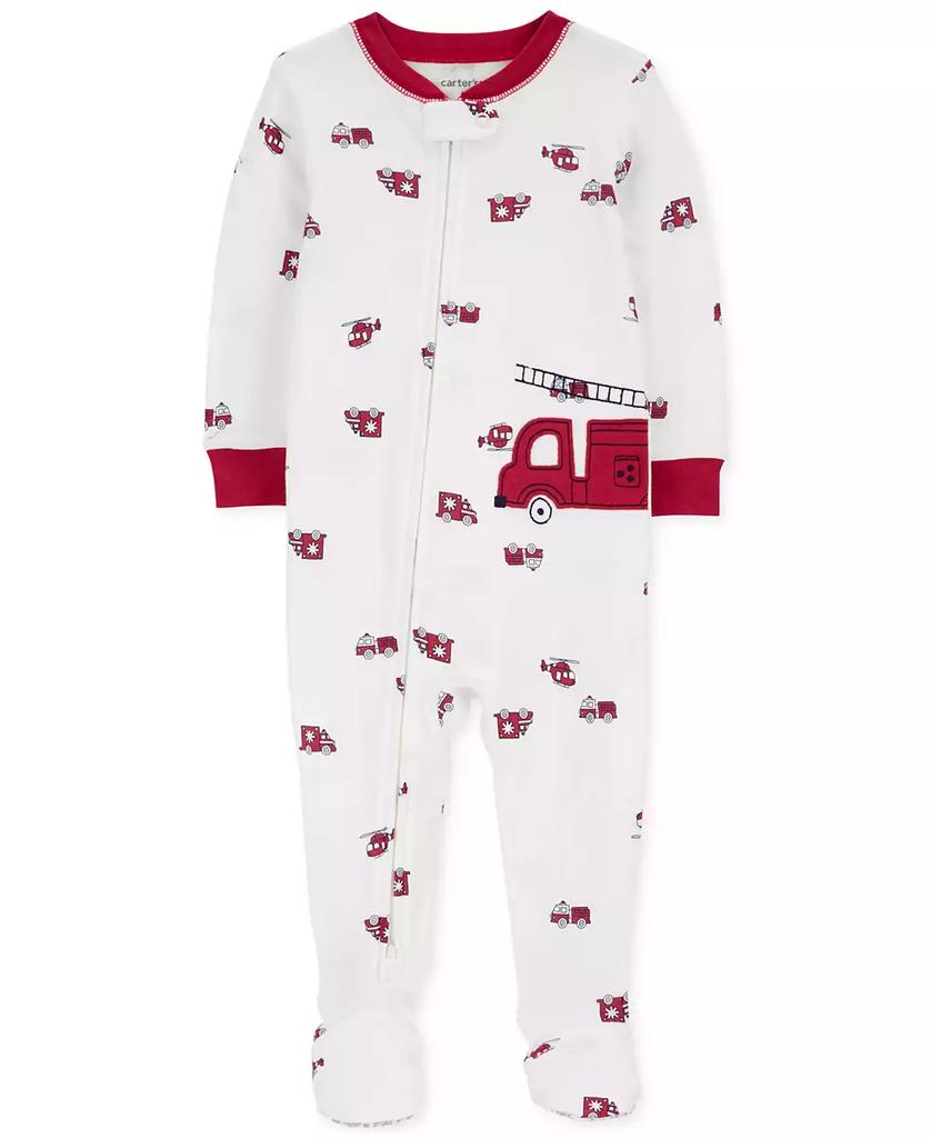 Carter's Baby Boys and Baby Girl 2 Way Zip One-Piece 100% Snug Fit Cotton Footed Pajamas
