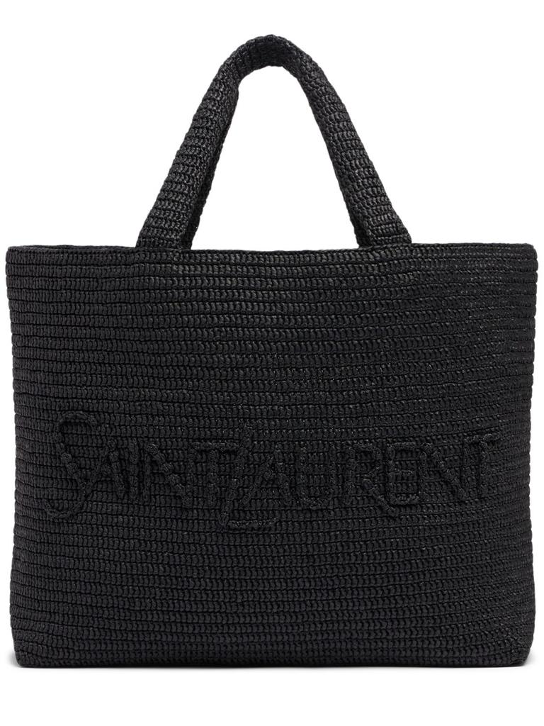 SAINT LAURENT Sl Raffia Tote Bag