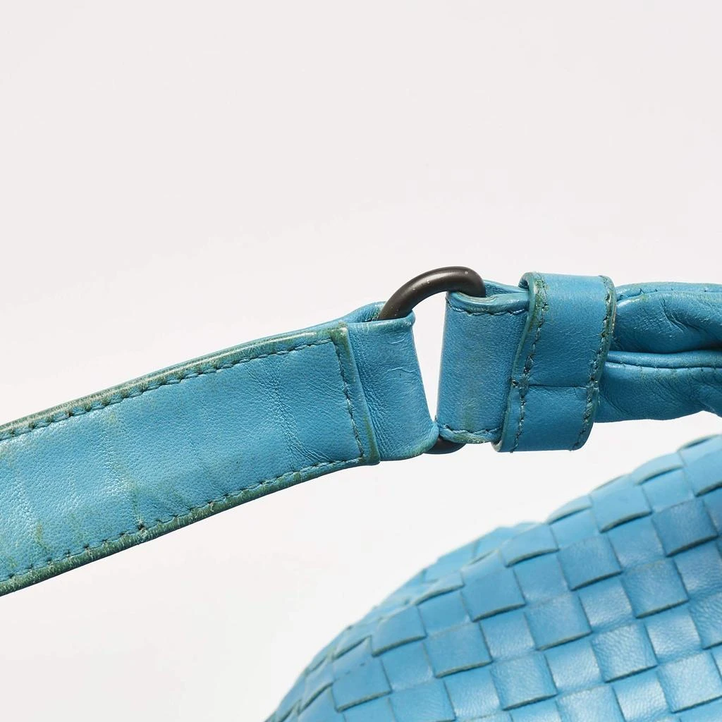 Bottega Veneta Bottega Veneta Blue Intrecciato Leather Small Campana Hobo 8
