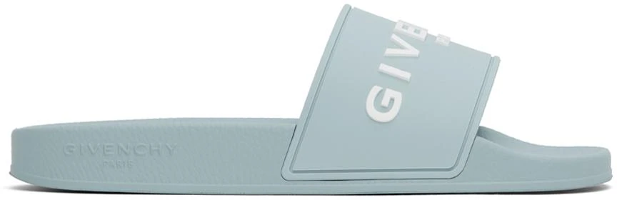 Givenchy Blue Rubber Slides 1