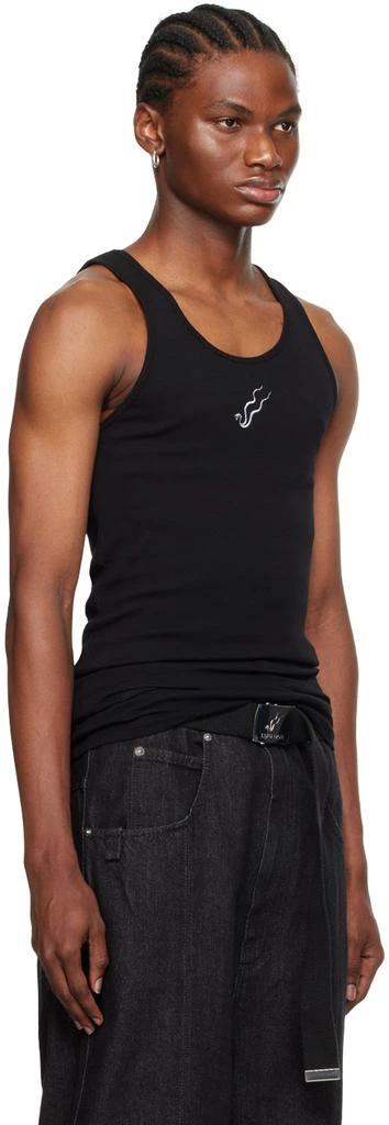 LU'U DAN Black Embroidered Tank Top 2