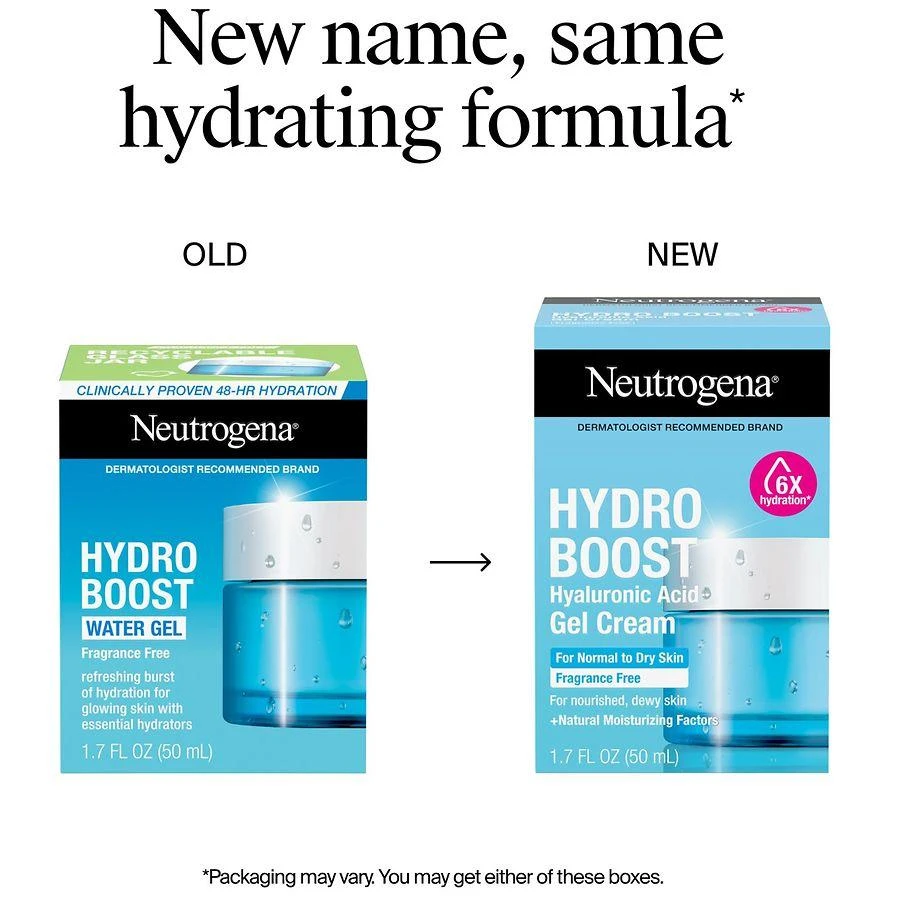 Neutrogena Hydro Boost Hyaluronic Acid Water Gel Moisturizer Fragrance Free 3