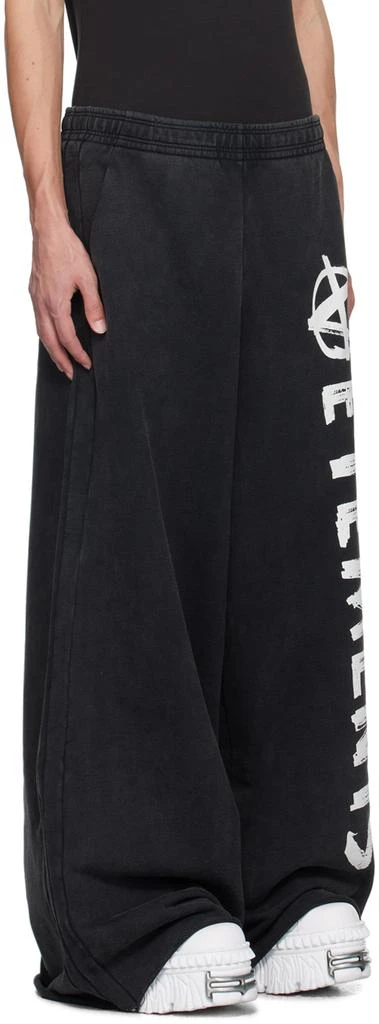 Vetements Black Anarchy Sweatpants 2