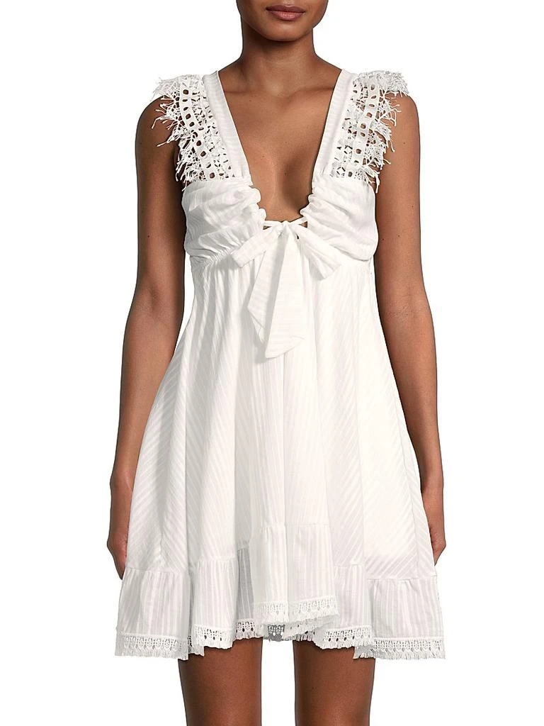 Peixoto Farrah Lace Trim Mini Dress 3