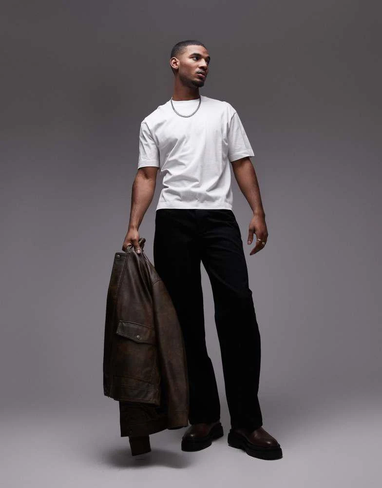 Topman Topman boxy fit t-shirt in white 2