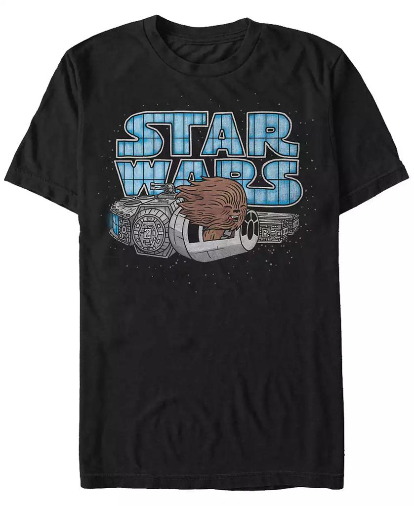 Star Wars Star Wars Men's Classic Cute Chewbacca Hair In The Wind Short Sleeve T-Shirt