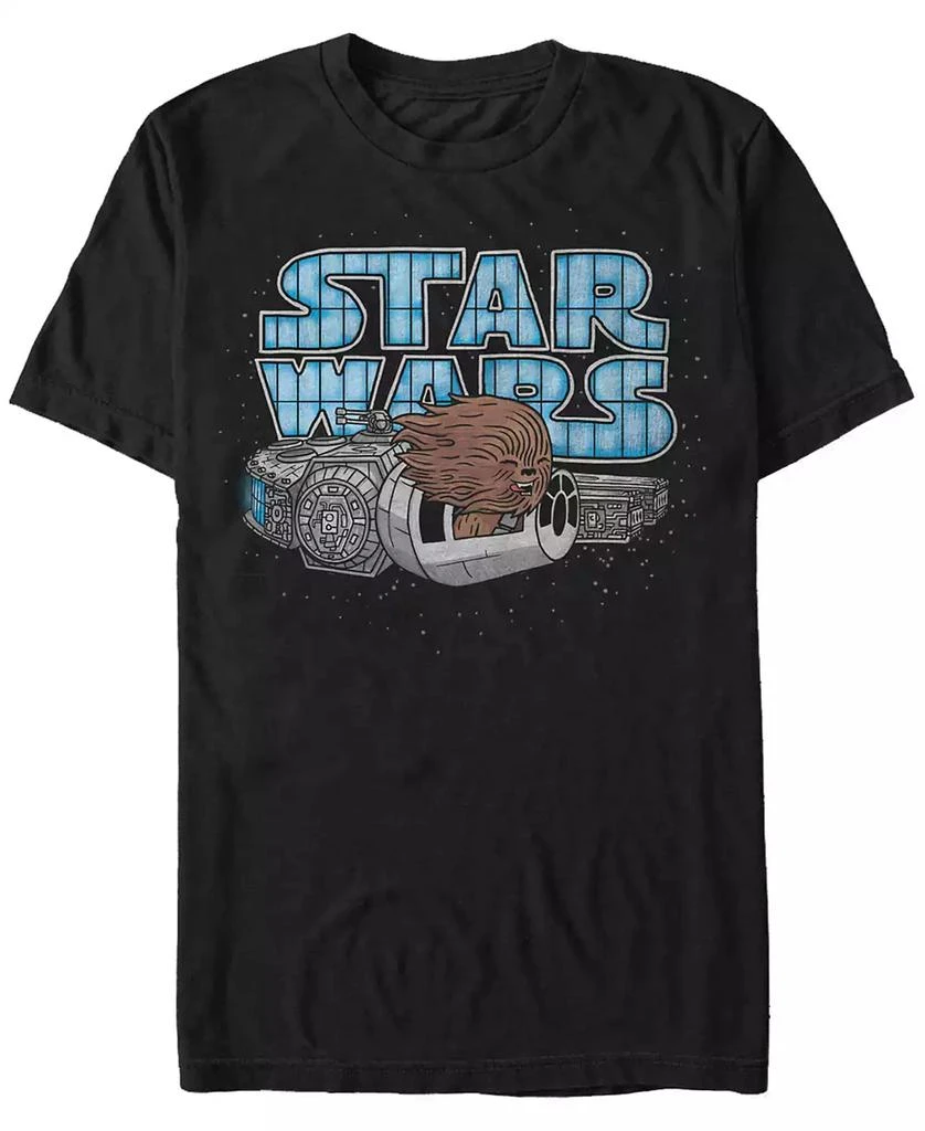Star Wars Star Wars Men's Classic Cute Chewbacca Hair In The Wind Short Sleeve T-Shirt 1