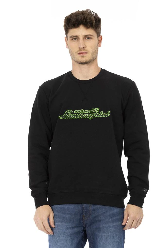 AUTOMOBILI LAMBORGHINI Automobili Lamborghini Black Cotton Sweater 1