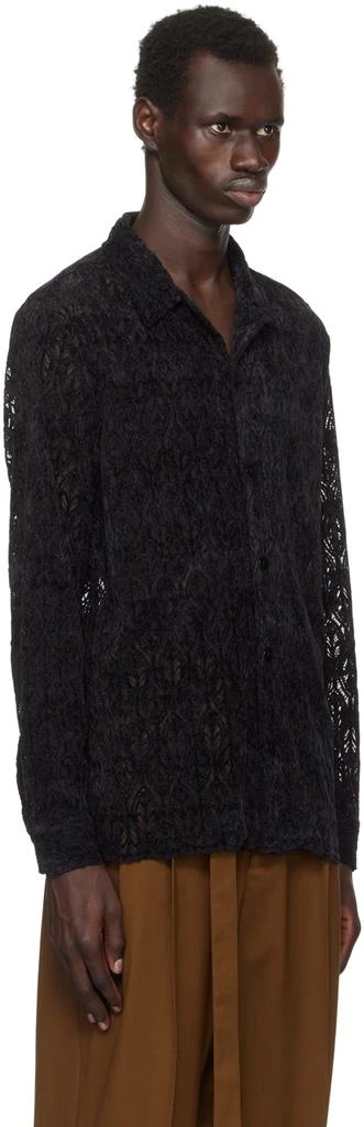 CMMN SWDN Black Rani Velvet Lace Shirt 2