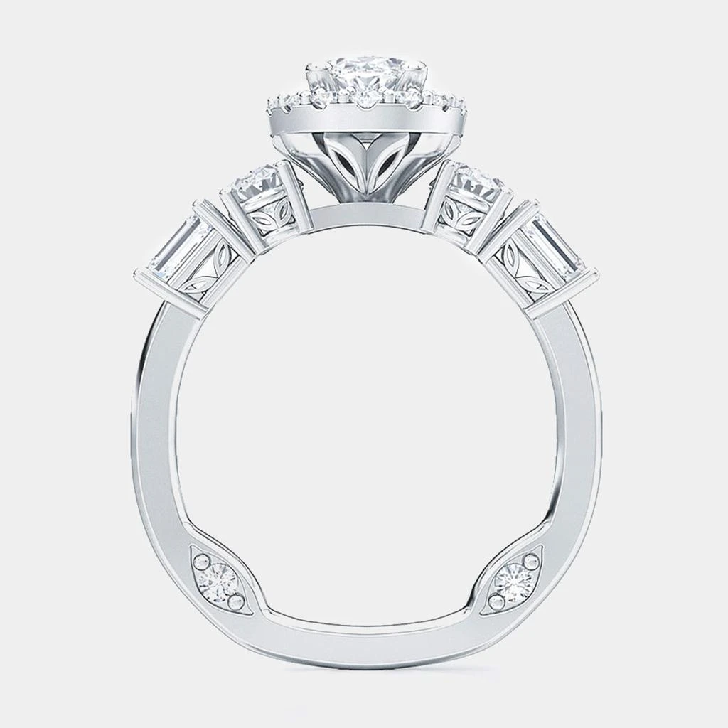 Made By Man 14K Stone Mix Oval Halo Ring (1 1/2 ctw) US 7 2