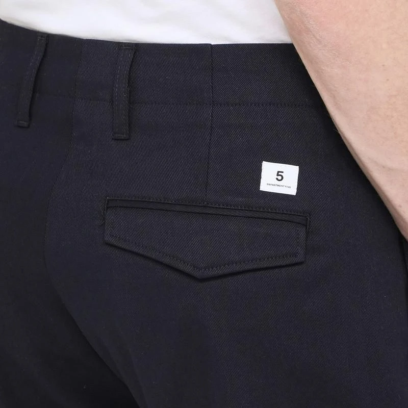 Department 5 Navy gabardine slim trousers 6