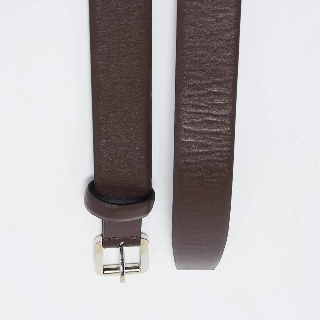 Brioni Brioni Dark Brown Leather Buckle Belt 105CM 2